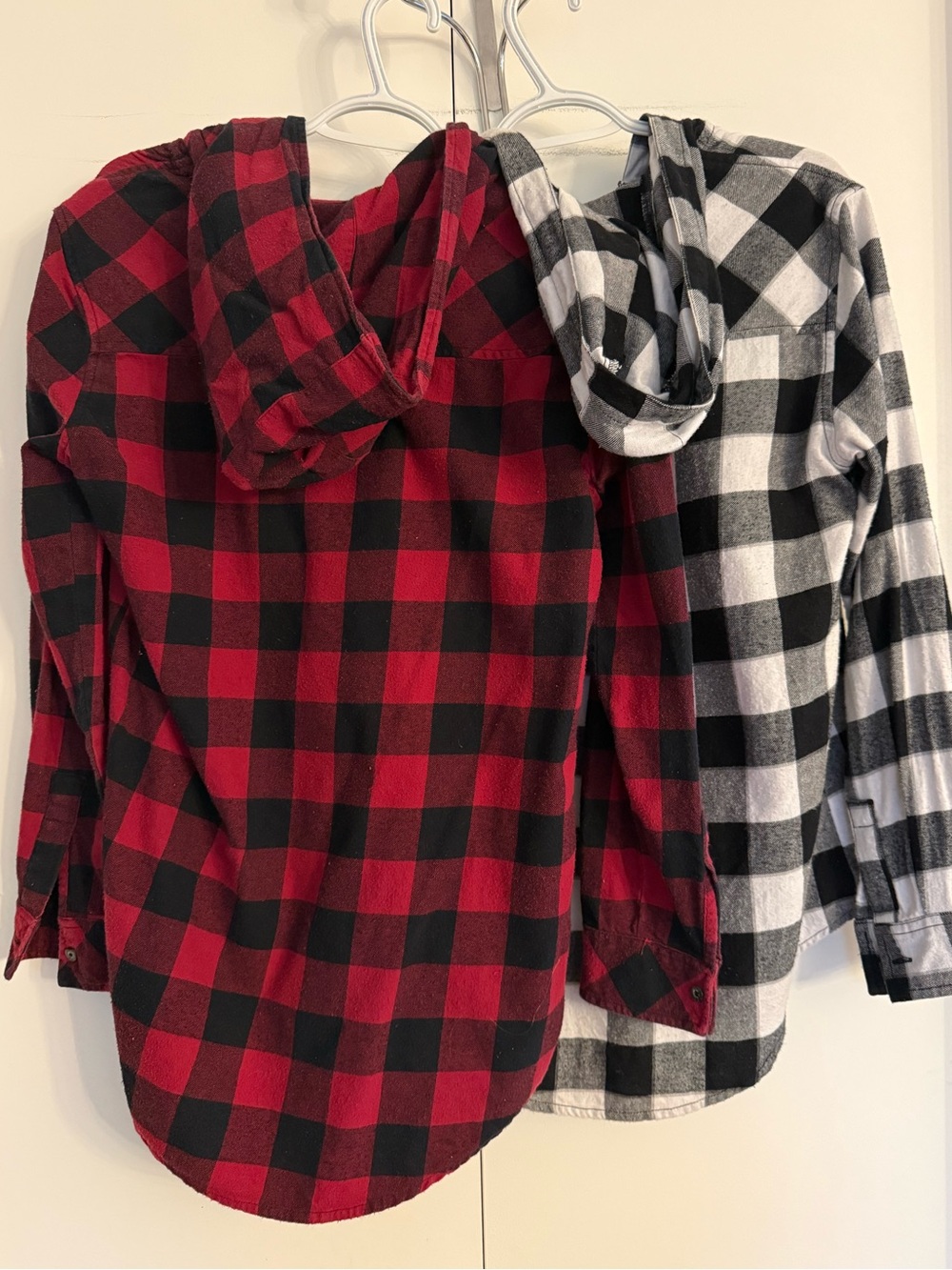 2/$50 Red, White, and Black Buffalo Plaid Flannel Shirts: Firefly